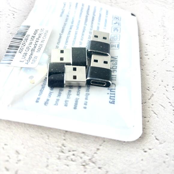USB to USB C Adapter 4Pack USBC Female to A Male Type C Converter - Picture 8 of 8